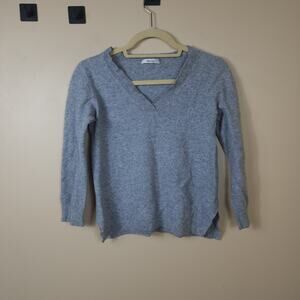 Max Mara Gray V-neck Sweater Size S
